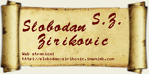 Slobodan Ziriković vizit kartica